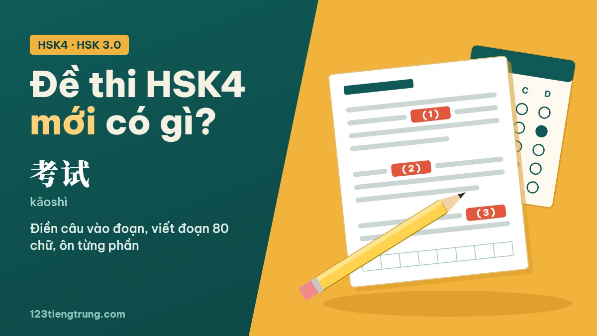 Đề thi HSK4 mới theo HSK 3.0: cấu trúc và cách ôn từng phần